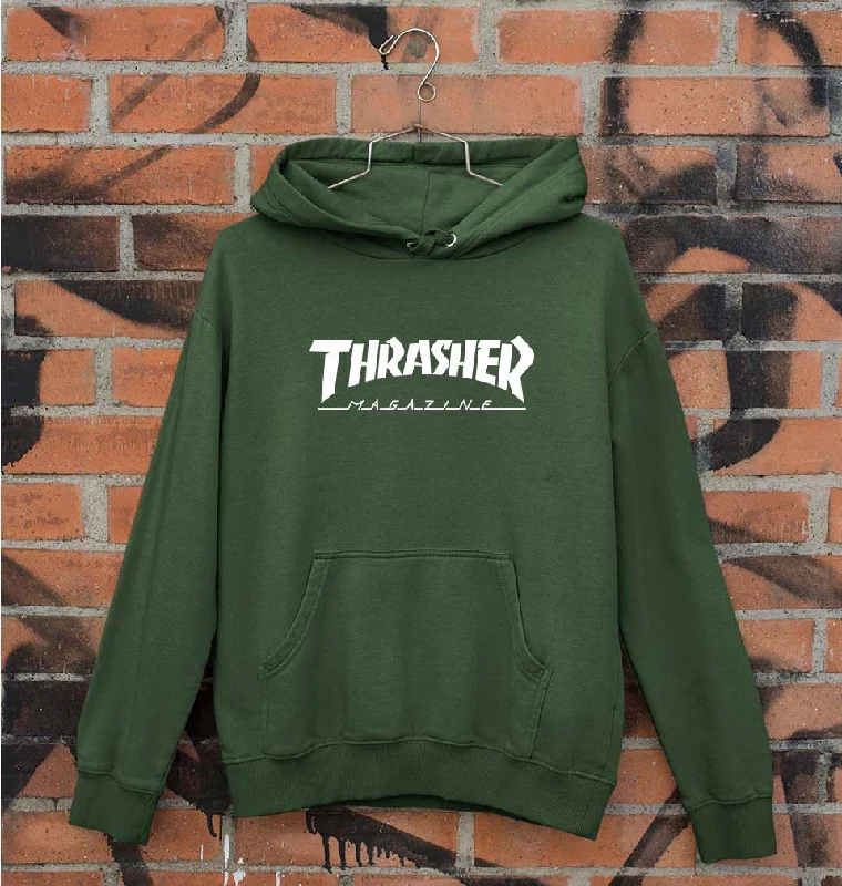 Thrasher Magazine Unisex Hoodie for Men/Women Hoodie with Slit Hem Functional Movement