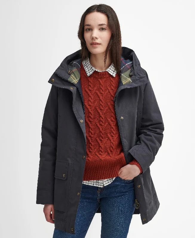 Barbour Winter Beadnell Waterproof Jacket Ribbed Jacket Pleated Jacket Ruffled Jacket