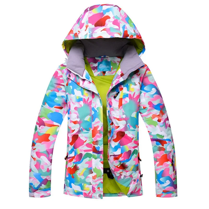 BREATHABLE Ski Snowboard Jacket - Women's Trench Coat Raincoat Waterproof Jacket