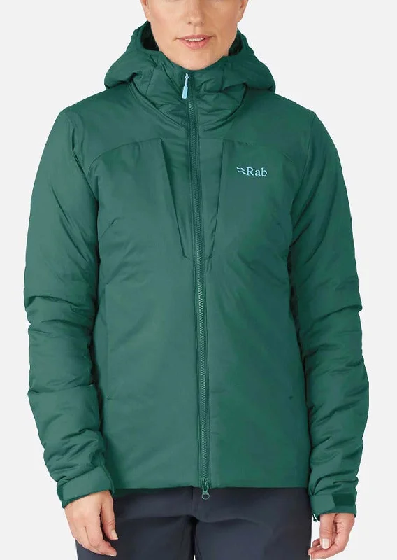 Rab Women's Xenair Alpine Jacket Zip Front Button Front Snap Front