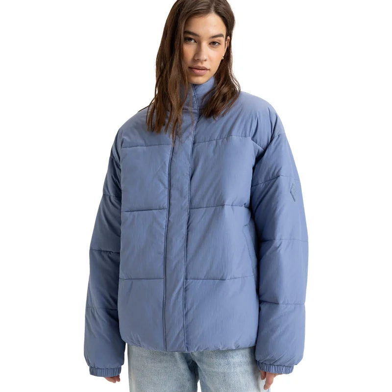 Roxy Womens Sweetest Road Puffer Jacket Collared Jacket Crew Neck Jacket Turtle Neck Jacket