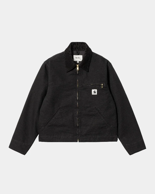 Women's OG Detroit Jacket (Winter) | Black Zippered Jacket Buttoned Jacket Snapped Jacket