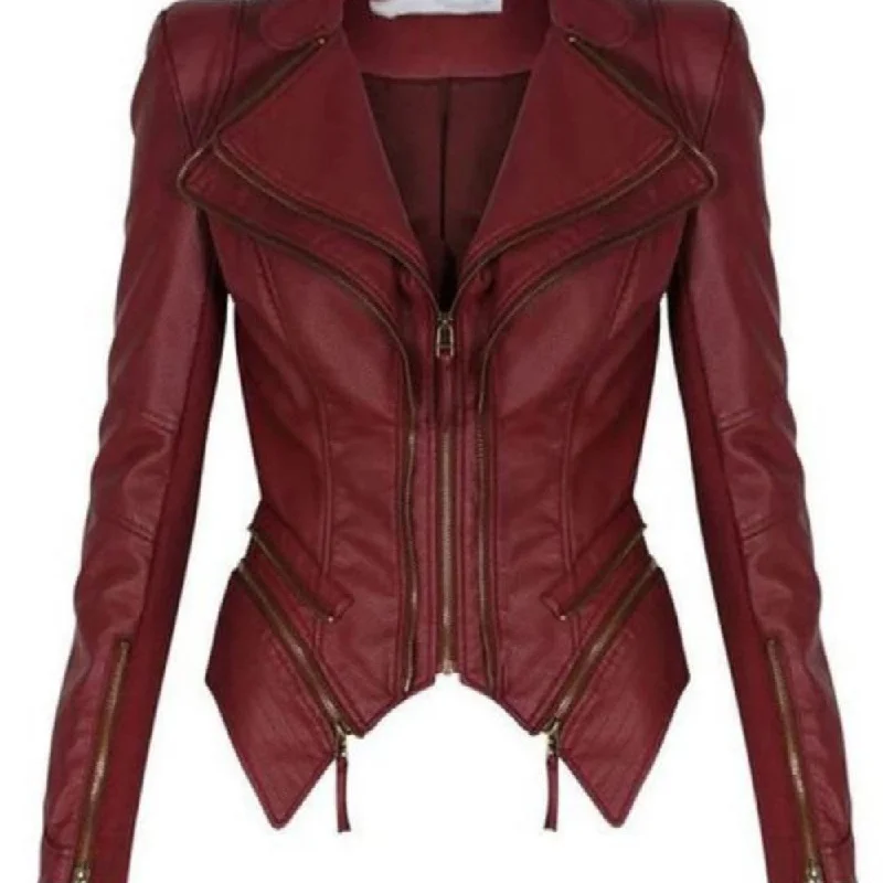 Womens Toxedo Moto Burgundy Blazer Leather Jacket Cotton Jacket Linen Jacket Terry Jacket