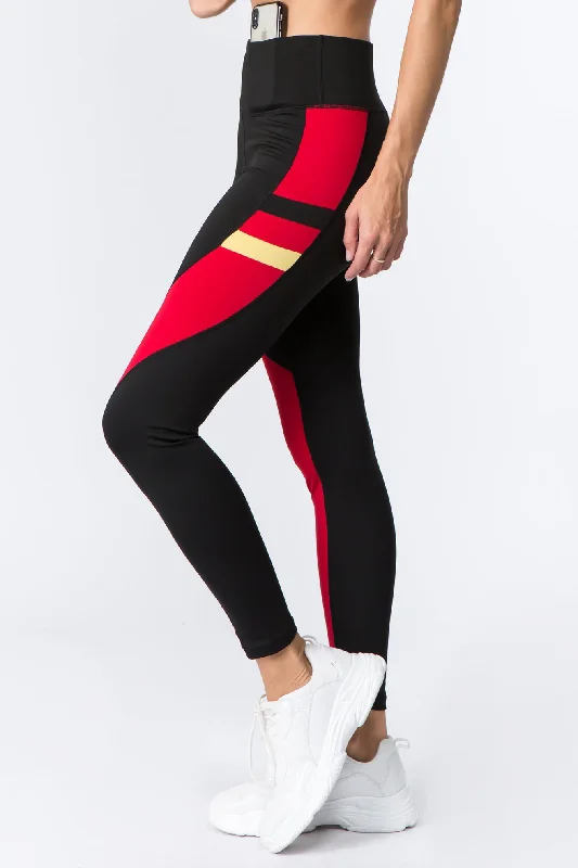 Active Colorblock Sport Leggings Trendy Activewear Leggings