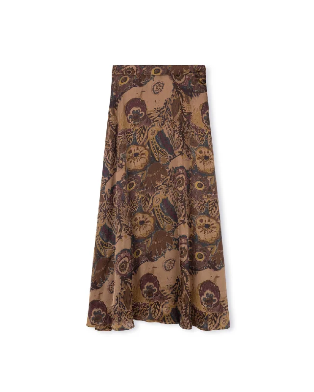 Chiffon Printed Maxi Skirt slim fit skirt