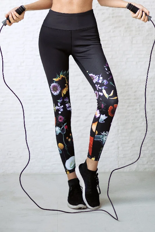 Floral Garden Active Leggings Chic Workout Leggings