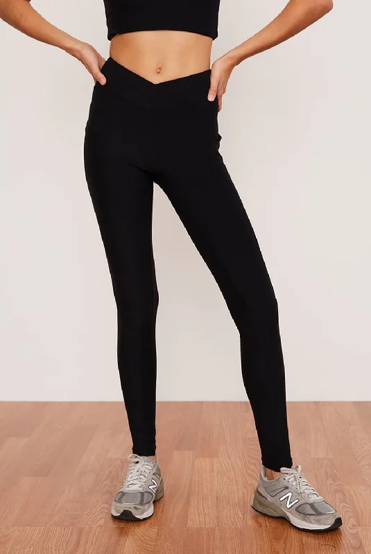 Onyx Crossover Pocket Legging Comfortable Classic Yoga Leggings