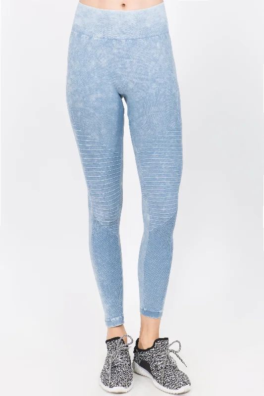 Fallin' Vintage Washed Moto Leggings Stylish Winter-Ready Leggings