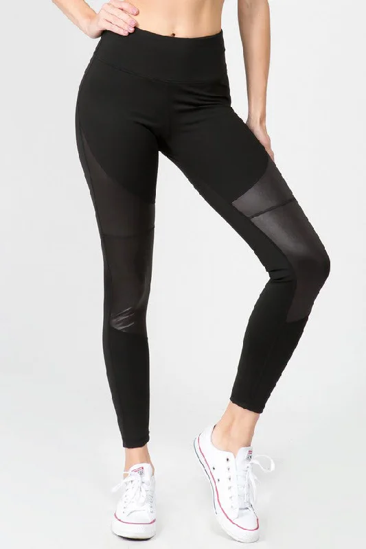 Active Matte Liquid Panel Moto Legging Comfortable Workout Fitness Leggings