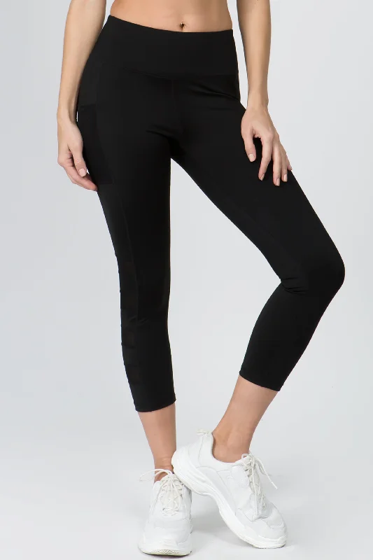 Mesh Perfection Active 3-Pocket Workout Leggings Fashionable Sports Leggings