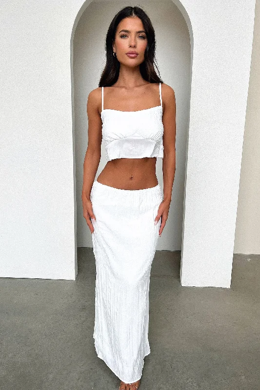 Navine Maxi Skirt - White lace skirt romantic