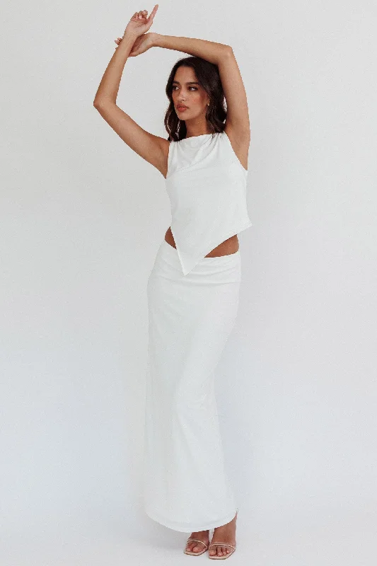 Palos Verdes Skirt Off White denim skirt trendy