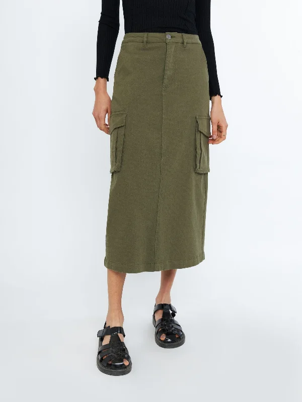 Marion Cargo Maxi Skirt - Kelp mini skirt trendy