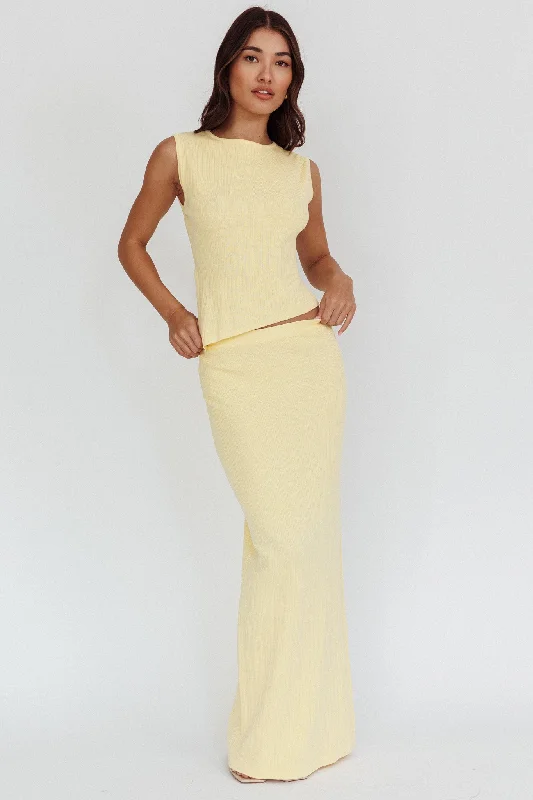 Rossana Ribbed Maxi Skirt Butter cashmere skirt soft
