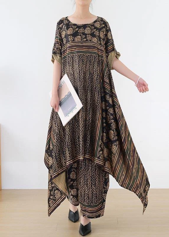 Silk Irregular Black Print Long Top Loose Harlan Leggings Two Piece Set Comfortable Wide-Band Leggings Silk Irregular Black Print Long Top Loose Harlan Leggings Two Piece Set Comfortable Wide-Band Leggings