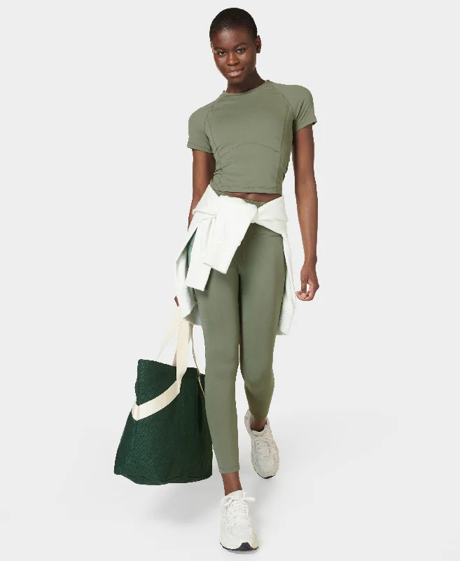 Sustainable All Day Legging Sb9651 Umbra-Green Fashionable Fitted Workout Leggings