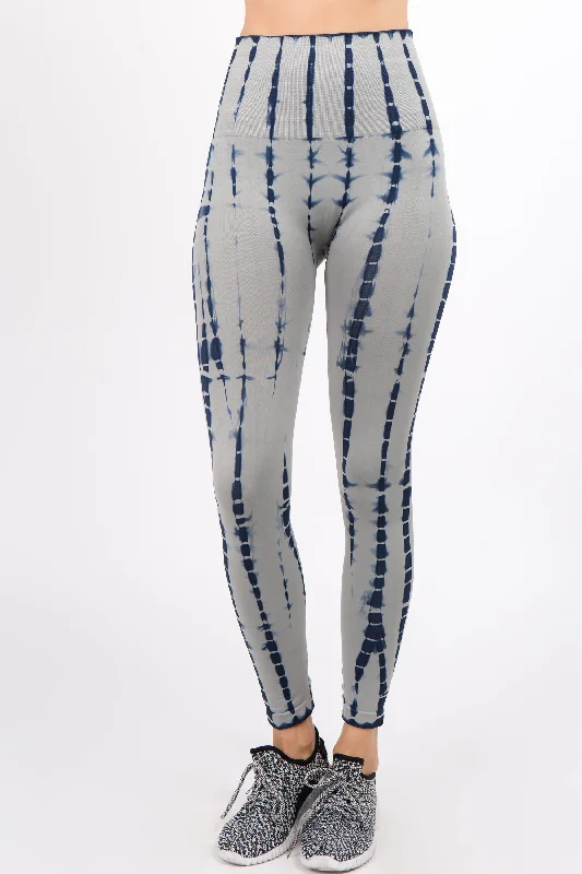 Tie Dye Stripe Performance Leggings Stylish Sweatproof Leggings