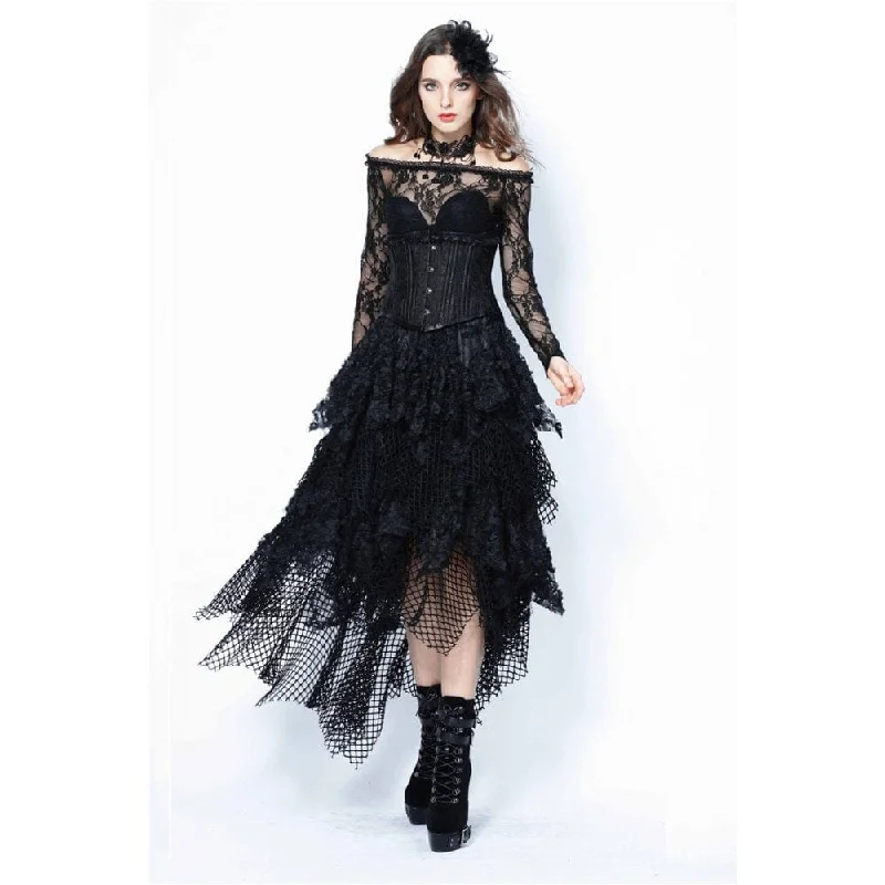 Women's Punk Multi-layered Mesh Skirt chiffon skirt floaty