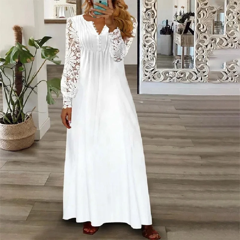 Casual Sexy Lace Patchwork Dress
