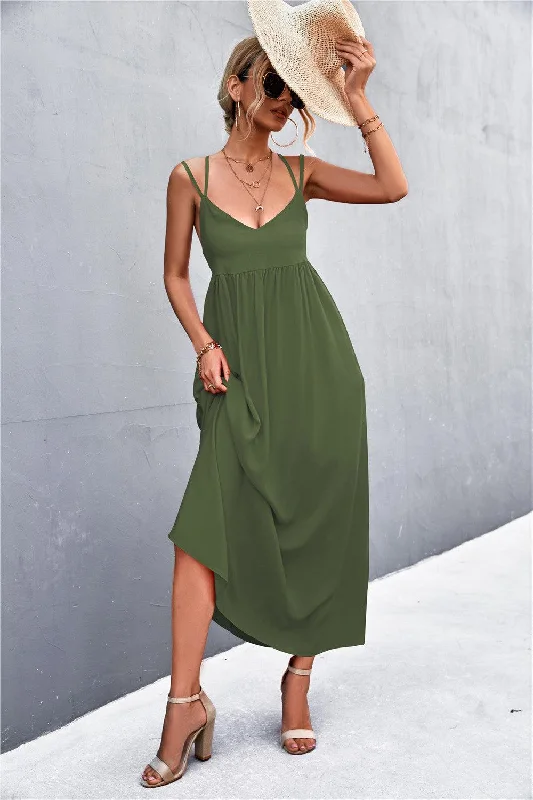 Hazel Blues® | Double Strap Tie Back Dress