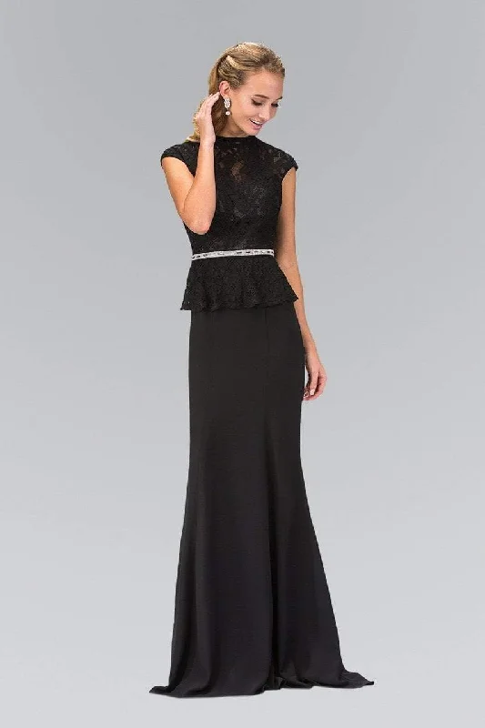 Elizabeth K - GL1421 Laced High Neck Gown