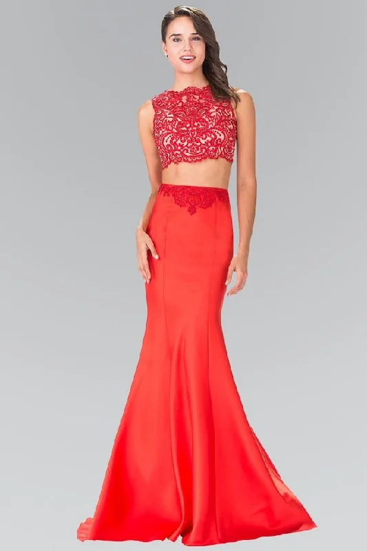 Elizabeth K - GL2281 Two-Piece Lace Trumpet Long Gown