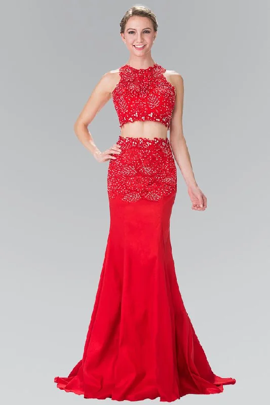 Elizabeth K - GL2291 Two-Piece Sequined Trumpet Gown