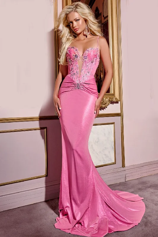 Jovani D5046 Long Fitted Mermaid Formal Prom Dress