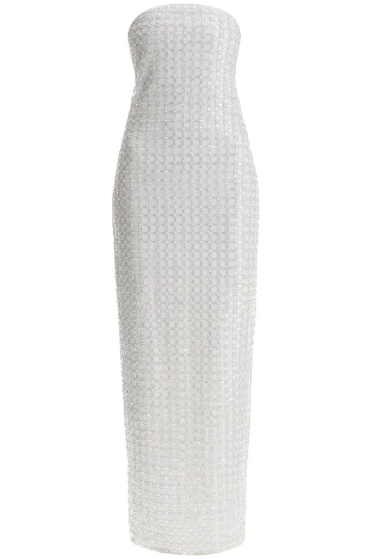 Long Embroidered Tulle Dress
