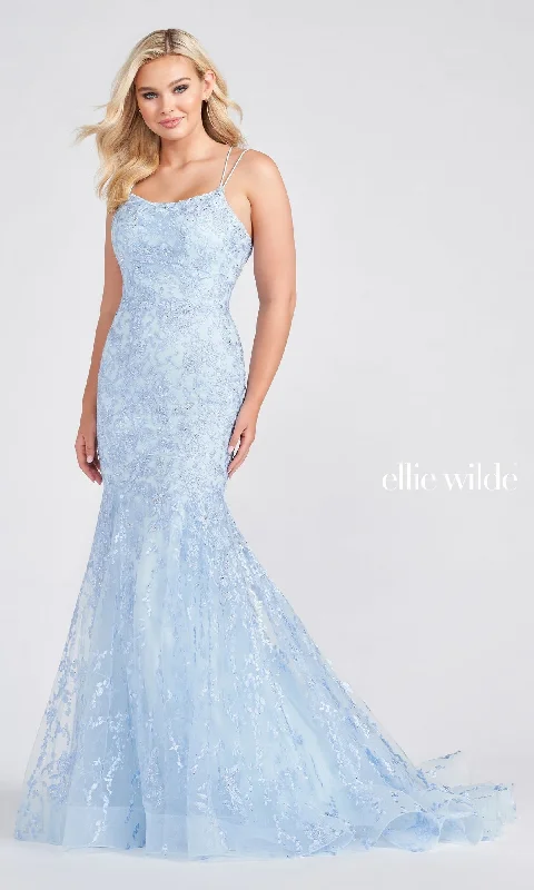 Lace Up Back Mermaid Prom Dress In Lace EW122032