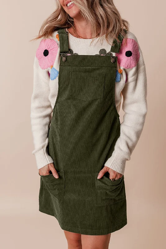 Plain Corduroy Dress