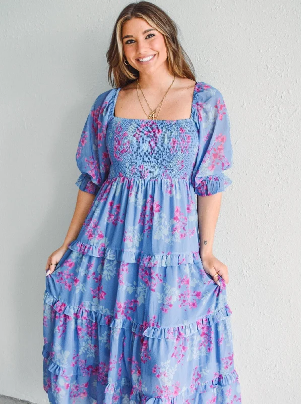 Powder Blue & Blooms Dress