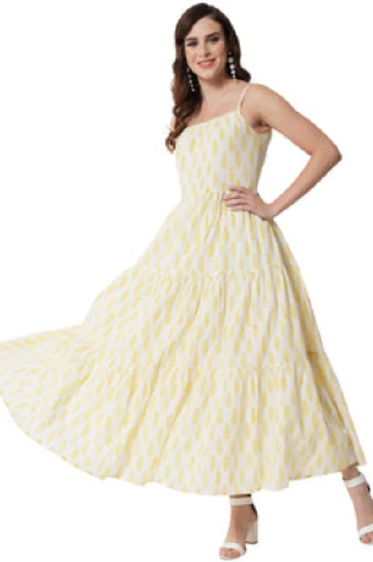 BREEZY ROSALIND YELLOW TIER DRESS