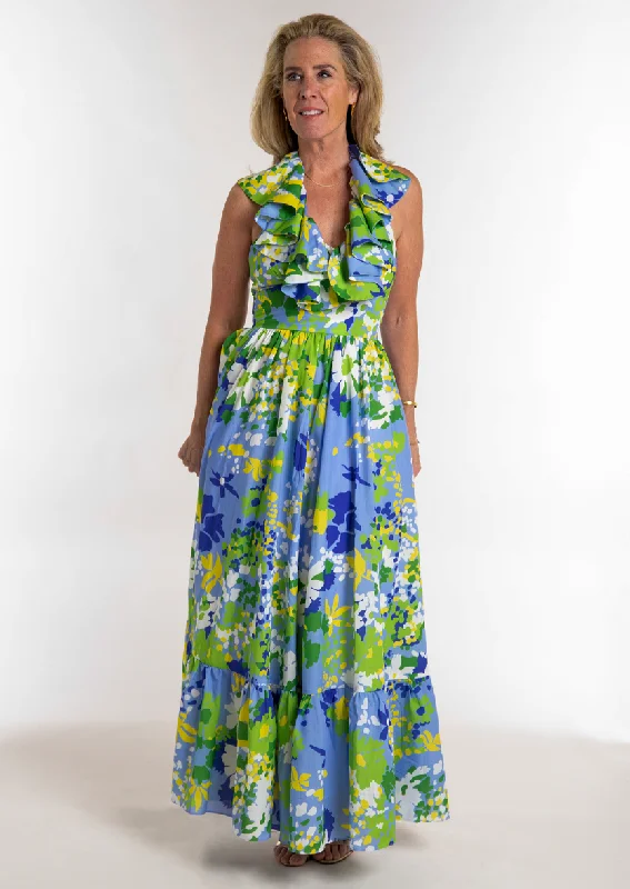 Samba Dress - Poppy Periwinkle Blue