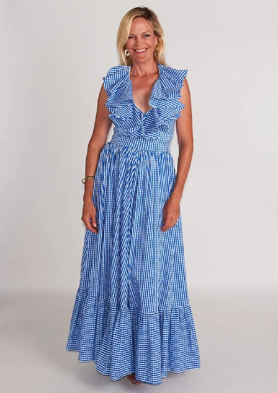Samba Dress - Royal Blue Gingham