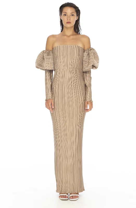 Sirene Dress - Beige by L'IDÉE WOMAN