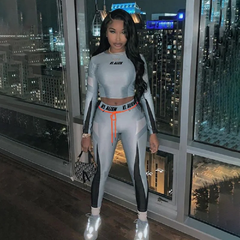 Women Tracksuit Long Sleeve Top And Leggings Jogging Set Trendy Full-Length Leggings Women Tracksuit Long Sleeve Top And Leggings Jogging Set Trendy Full-Length Leggings