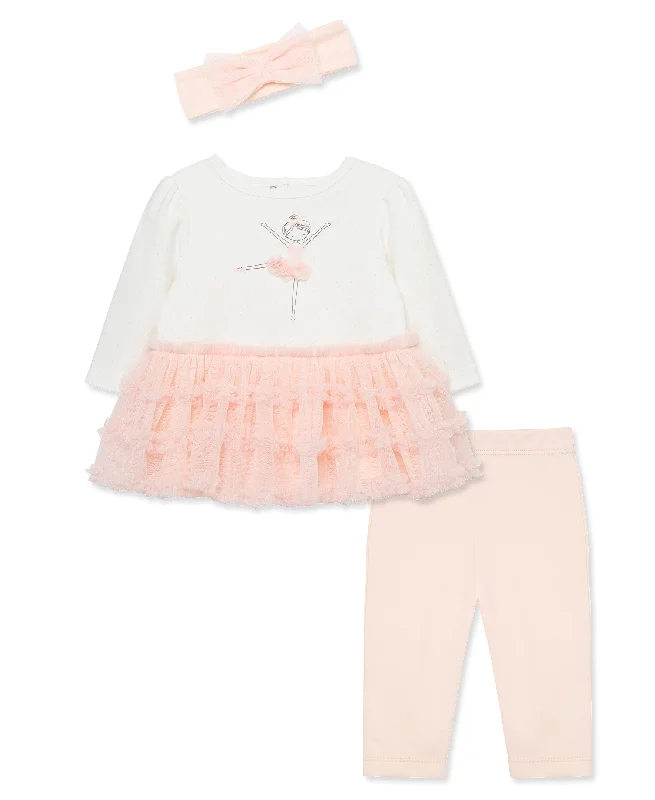 Ballerina Tutu Legging Set (3M-12M) Stylish Patterned Active Leggings
