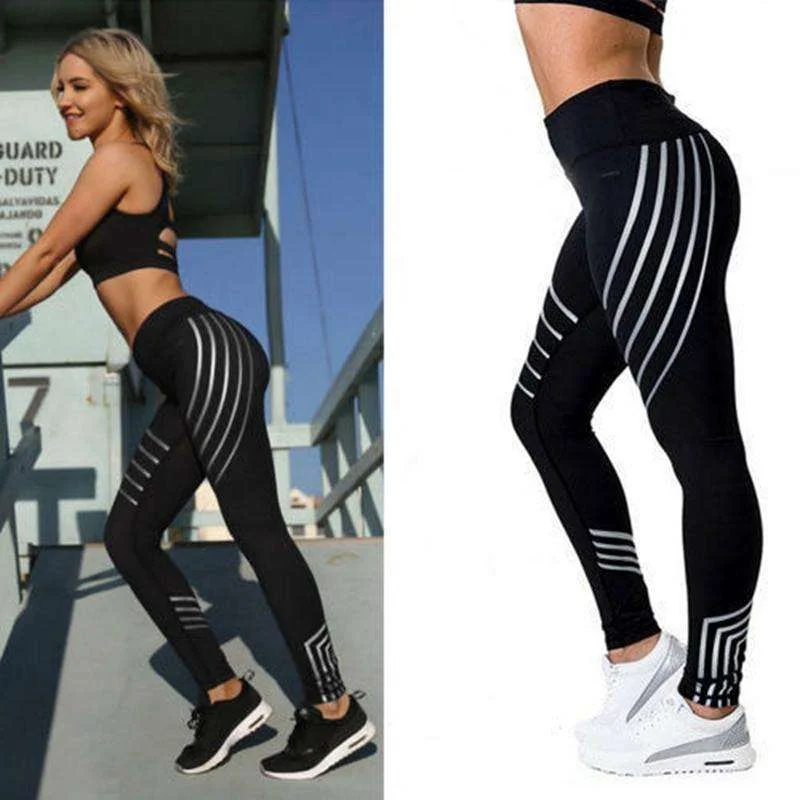 Women's Glow in the dark Leggings Trendy Seamless Sports Leggings