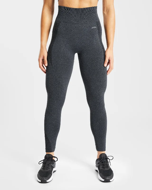 Balance V2 Seamless Leggings - Speckle Black Trendy Minimalist Leggings