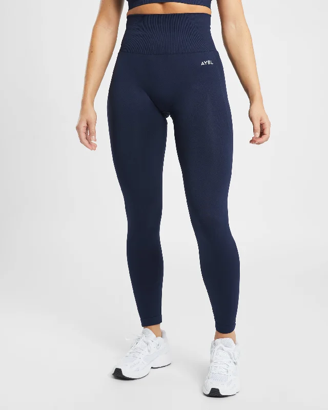 Empower Seamless Leggings - Navy Stylish Everyday Leggings