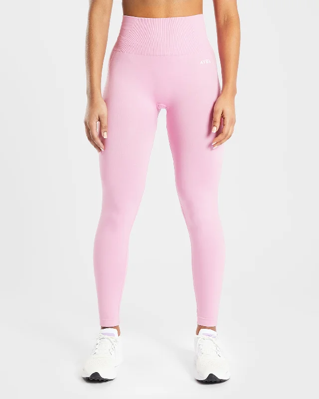 Empower Seamless Leggings - Baby Pink Comfortable Slim Fit Leggings