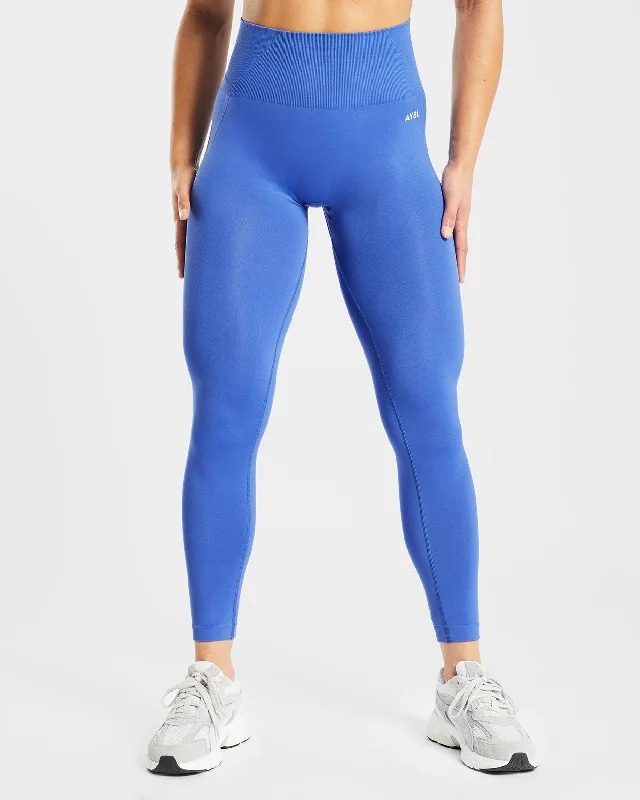 Empower Seamless Leggings - Cobalt Comfortable Bootcut Workout Leggings