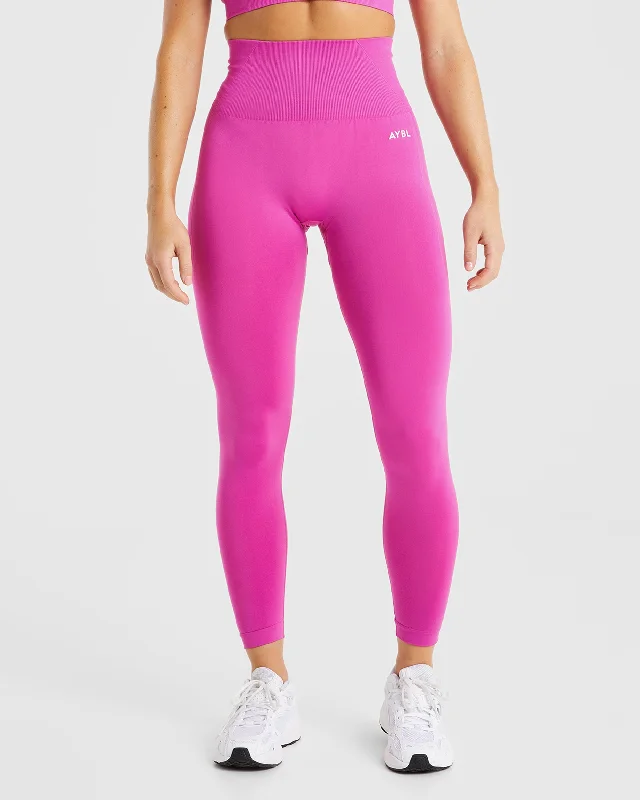 Empower Seamless Leggings - Magenta Stylish Capri Leggings