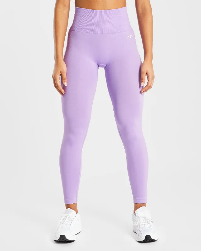 Empower Seamless Leggings - Purple Fashionable Quick-Dry Yoga Pants