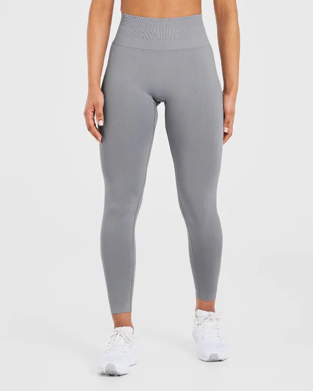 Power Seamless Leggings - Grey Stylish Colorful Activewear Leggings