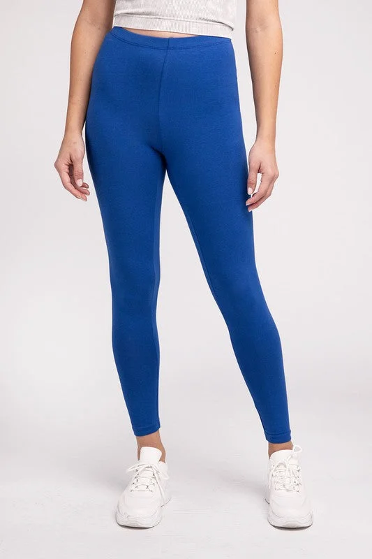 Premium Cotton Full-Length Leggings Stylish Athletic Wear Leggings