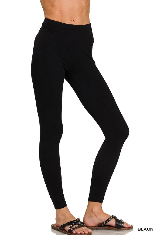 Premium Cotton Full Length Leggings Fashionable Sports Compression Leggings