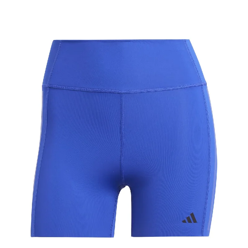 adidas Women's Optime 4-Inch Short Legging Elegant Satin Finish Leggings