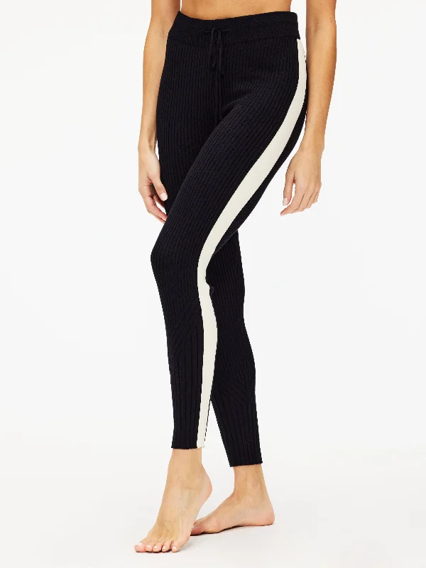 Varley Aiden Knit Legging Fashionable Lacy Detail Leggings